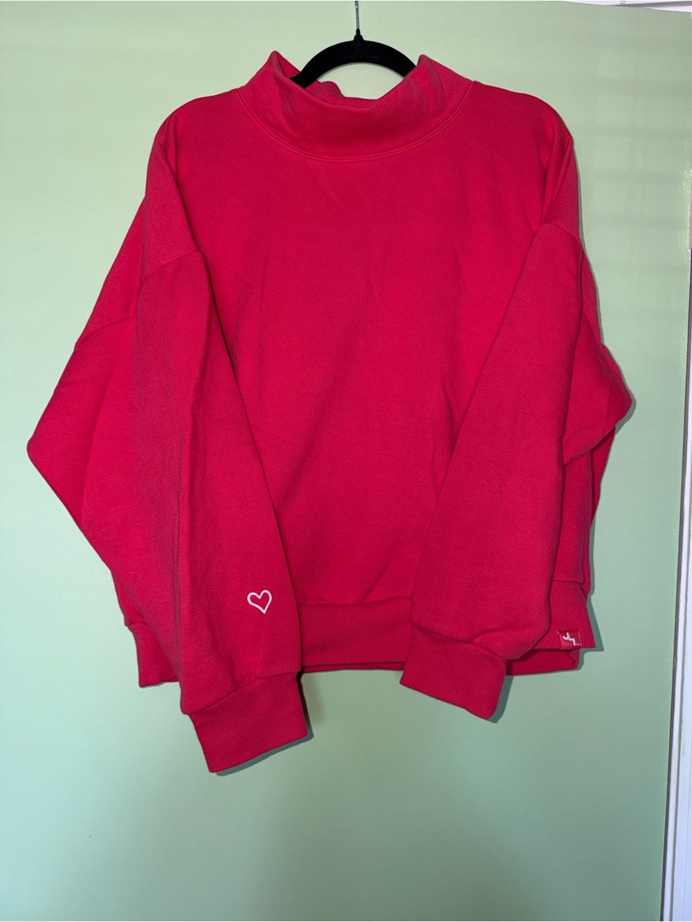 JoyLab - Bright Pink Cowl Neck Sweatshirt, size medium